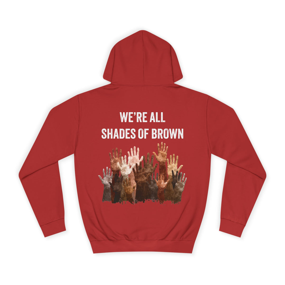 Raised Hands Crowd Hoodie — Unity Diversity Graphic College Hoodie WL