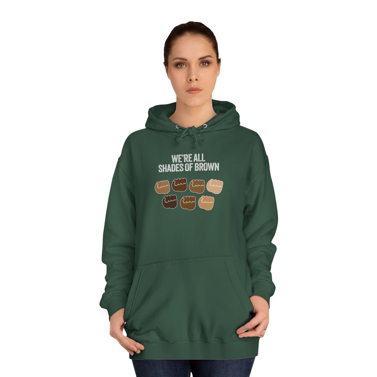 Raised Hands Crowd Hoodie — Unity Diversity Graphic College Hoodie WL