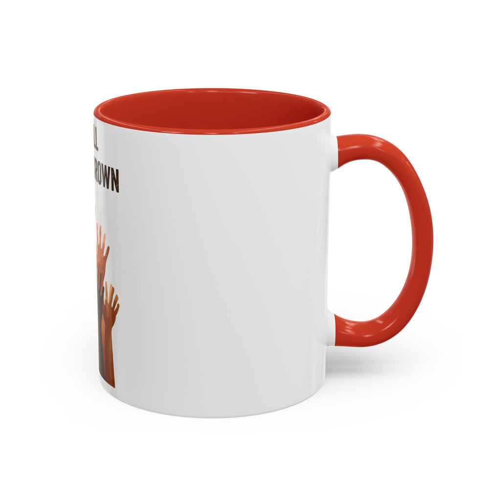 We're All Shades of Brown Accent Coffee Mug – Multicultural Unity Ceramic Mug
