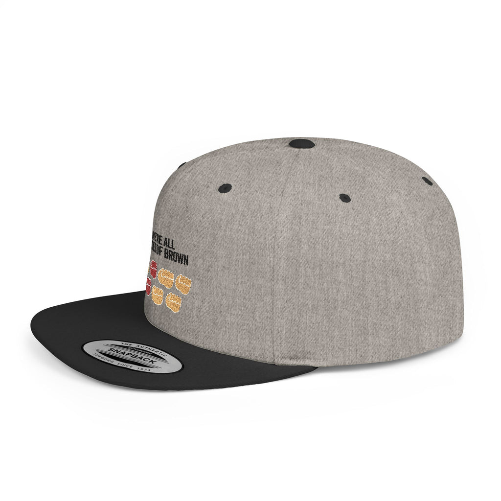 Snapback Hat — "We're All Shades of Brown" Fist Pump Donut Diversity Design BL