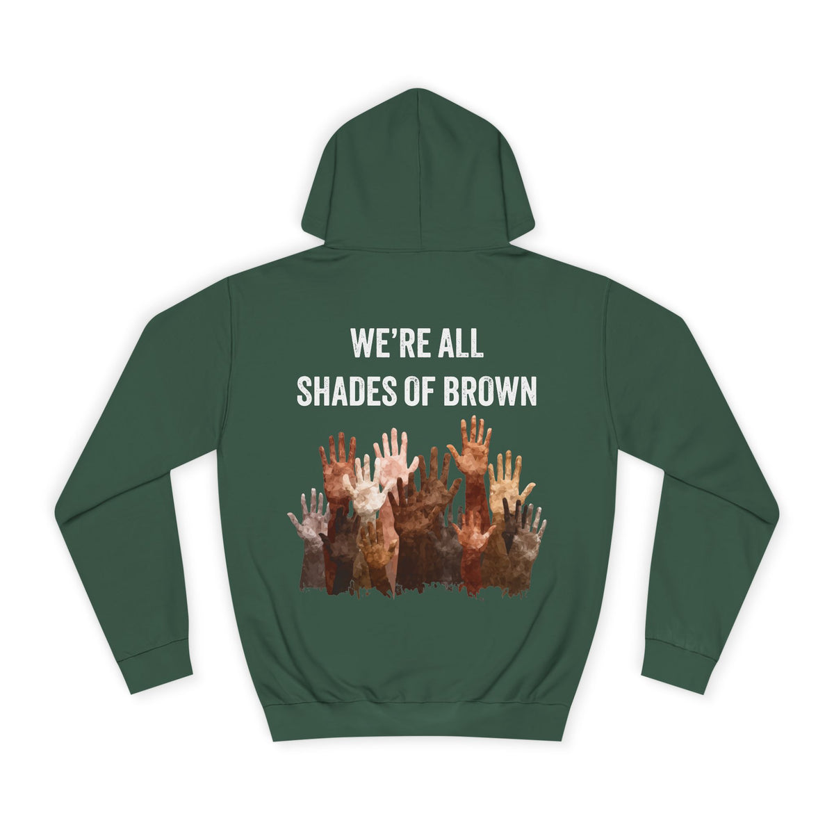 Raised Hands Crowd Hoodie — Unity Diversity Graphic College Hoodie WL