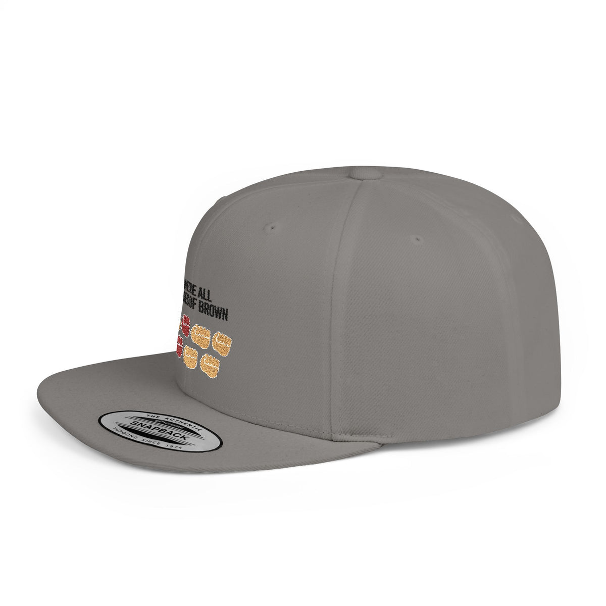 Snapback Hat — "We're All Shades of Brown" Fist Pump Donut Diversity Design BL