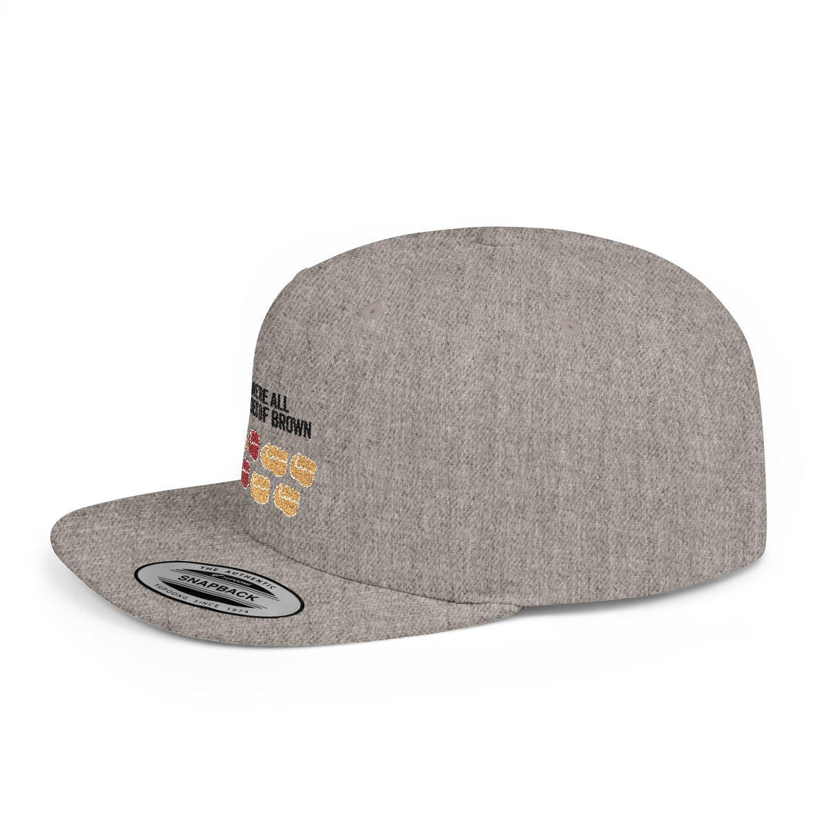 Snapback Hat — "We're All Shades of Brown" Fist Pump Donut Diversity Design BL