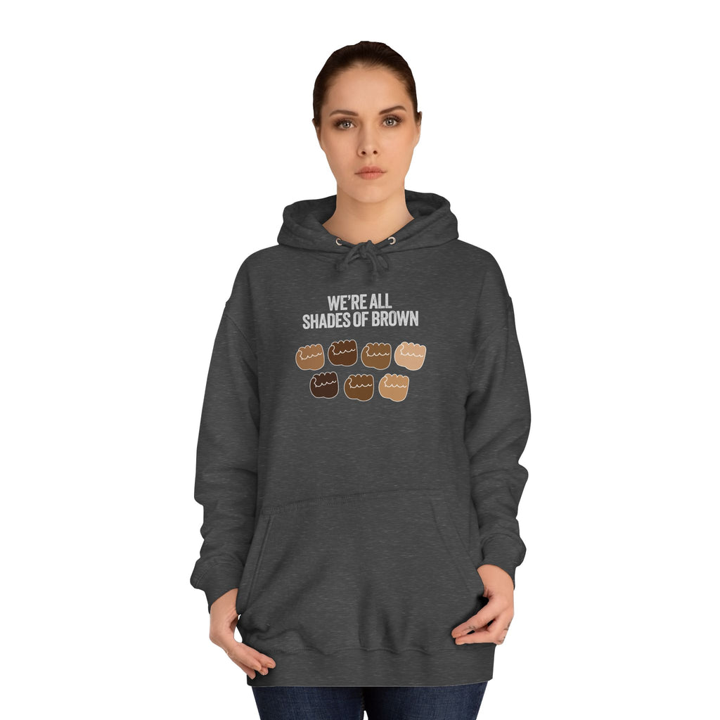 Raised Hands Crowd Hoodie — Unity Diversity Graphic College Hoodie WL