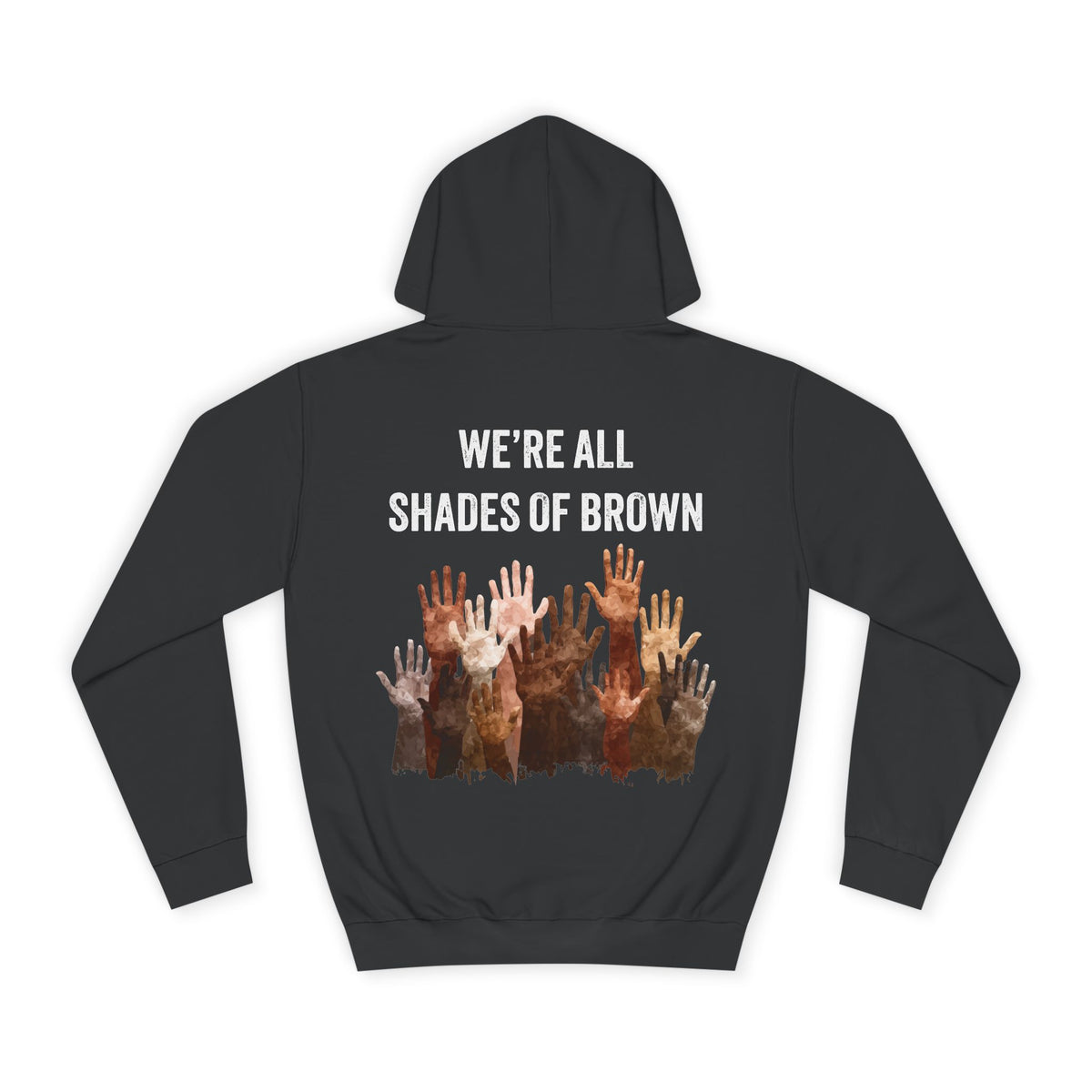 Raised Hands Crowd Hoodie — Unity Diversity Graphic College Hoodie WL