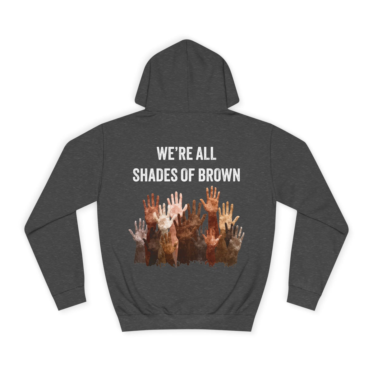 Raised Hands Crowd Hoodie — Unity Diversity Graphic College Hoodie WL