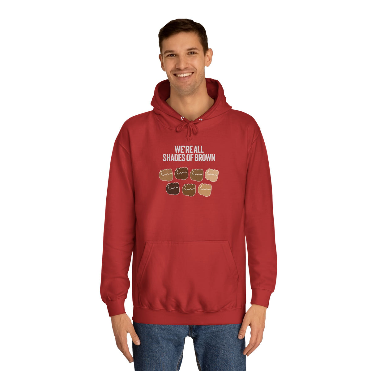 Raised Hands Crowd Hoodie — Unity Diversity Graphic College Hoodie WL