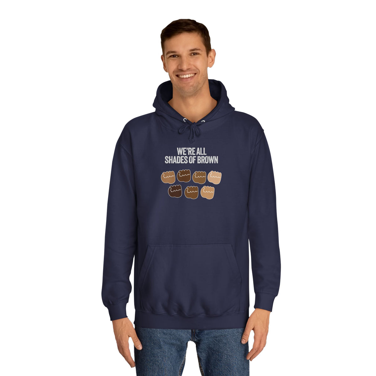 Raised Hands Crowd Hoodie — Unity Diversity Graphic College Hoodie WL