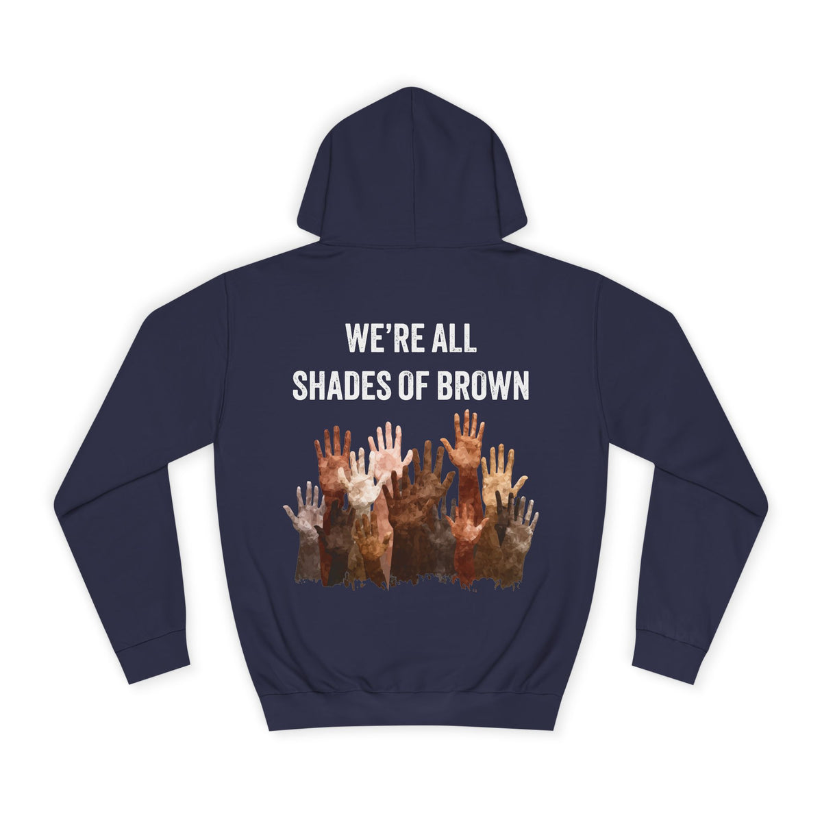 Raised Hands Crowd Hoodie — Unity Diversity Graphic College Hoodie WL