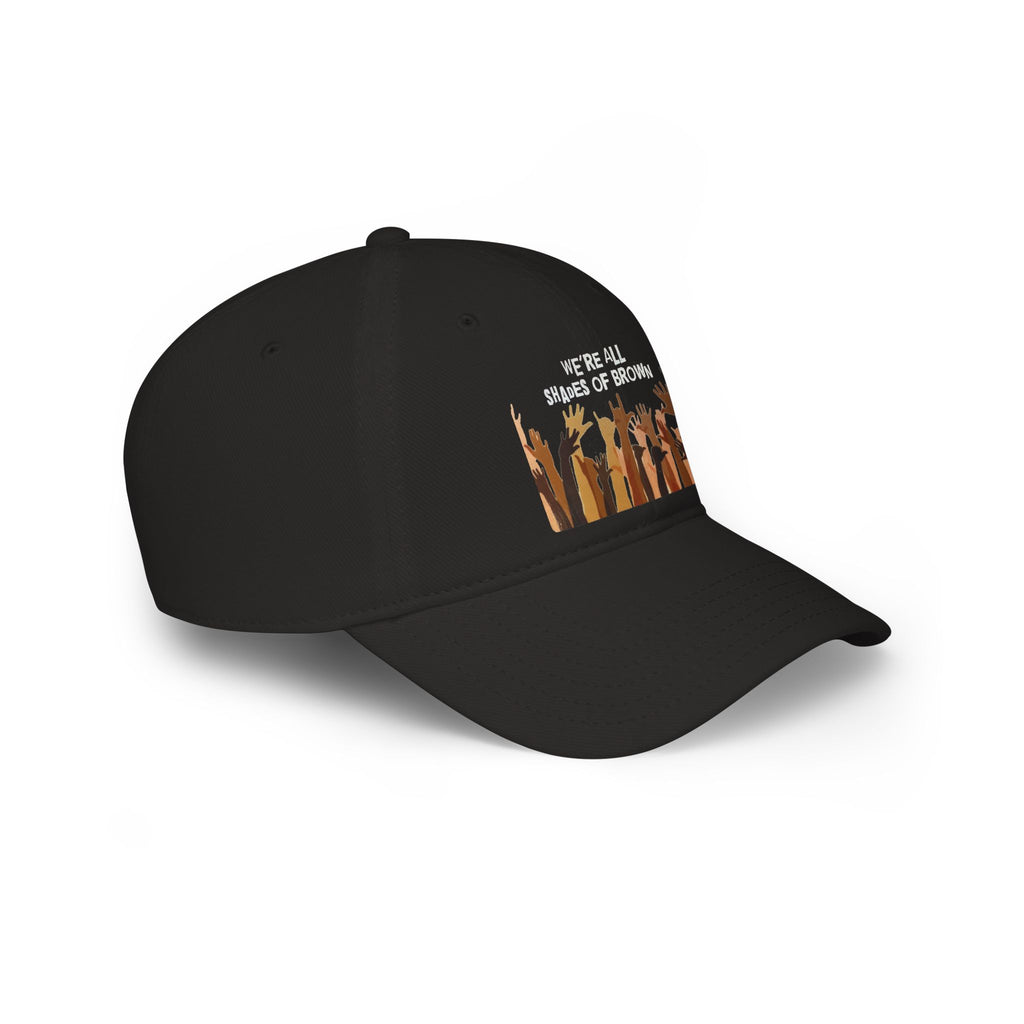 Baseball Cap — "We're All Shades of Brown" Raised Hands Diversity Hat WL