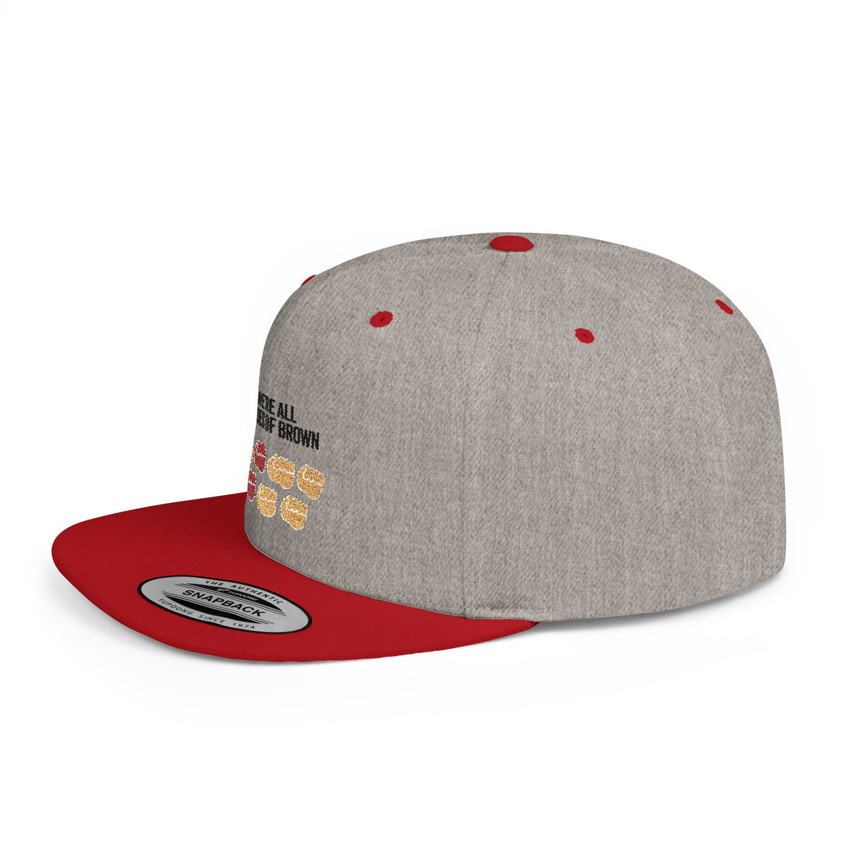 Snapback Hat — "We're All Shades of Brown" Fist Pump Donut Diversity Design BL