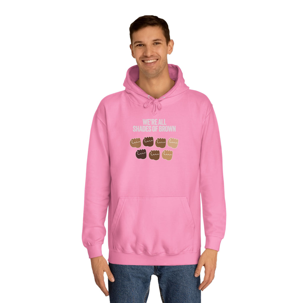 Raised Hands Crowd Hoodie — Unity Diversity Graphic College Hoodie WL