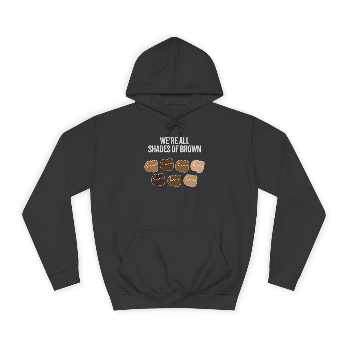 Raised Hands Crowd Hoodie — Unity Diversity Graphic College Hoodie WL