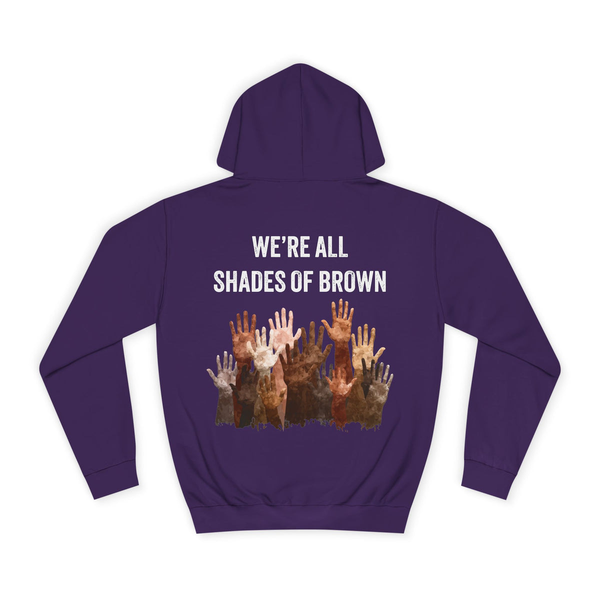 Raised Hands Crowd Hoodie — Unity Diversity Graphic College Hoodie WL