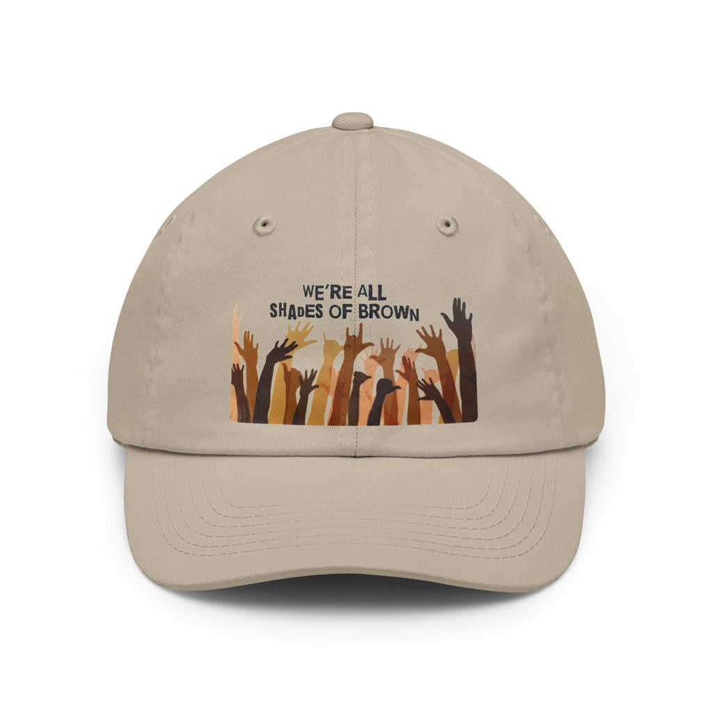 Dad Hat — "We’re All Shades of Brown" Raised Hands Unity Cap BL
