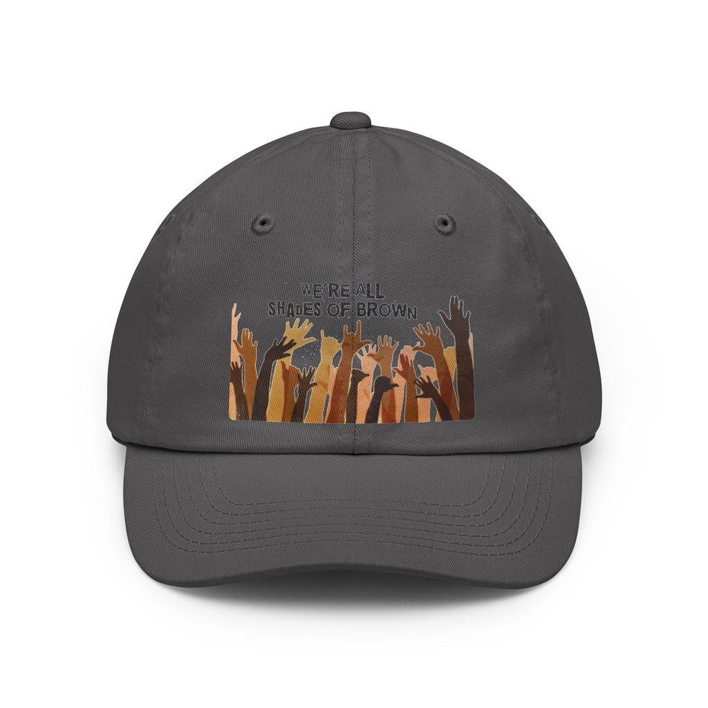 Dad Hat — "We’re All Shades of Brown" Raised Hands Unity Cap BL