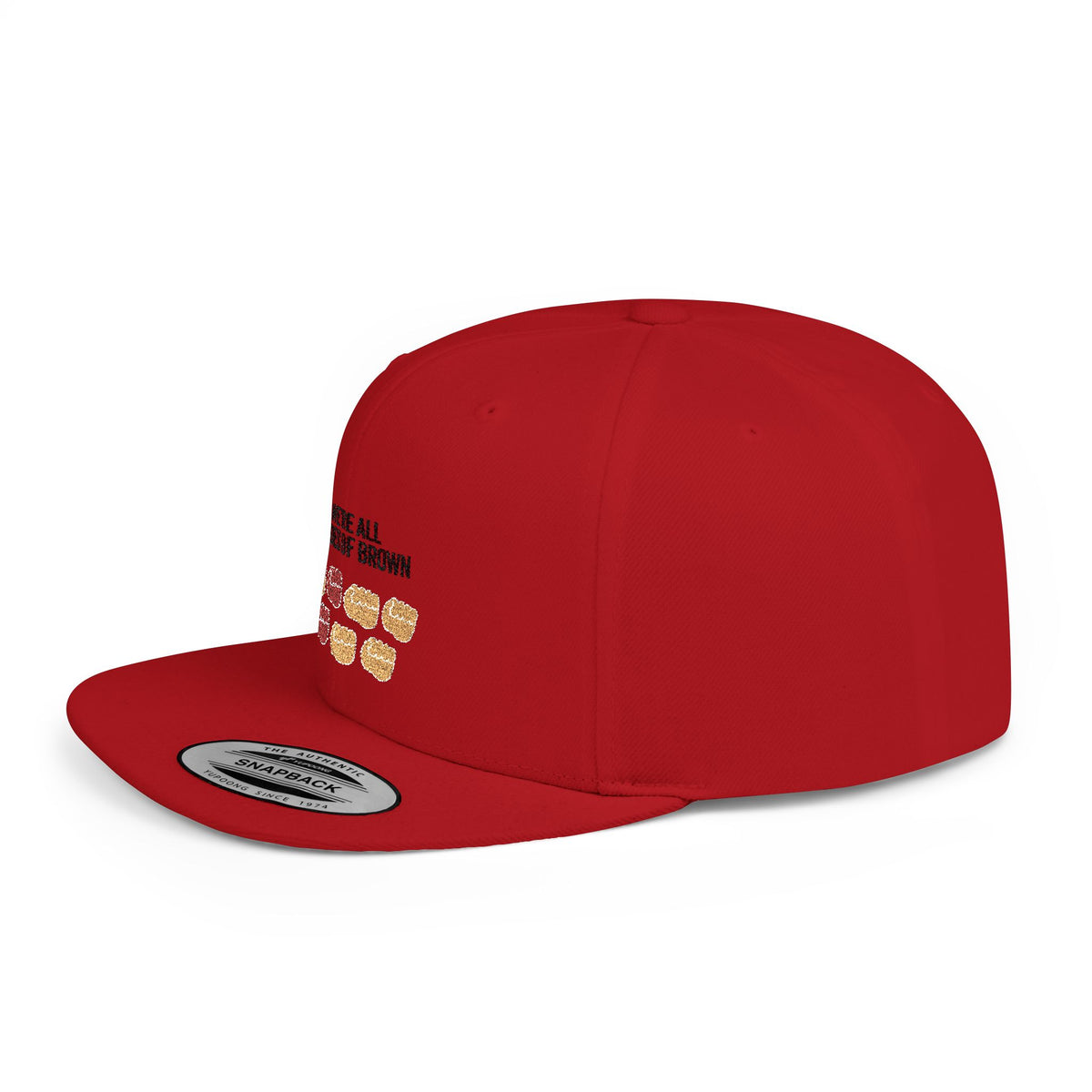 Snapback Hat — "We're All Shades of Brown" Fist Pump Donut Diversity Design BL