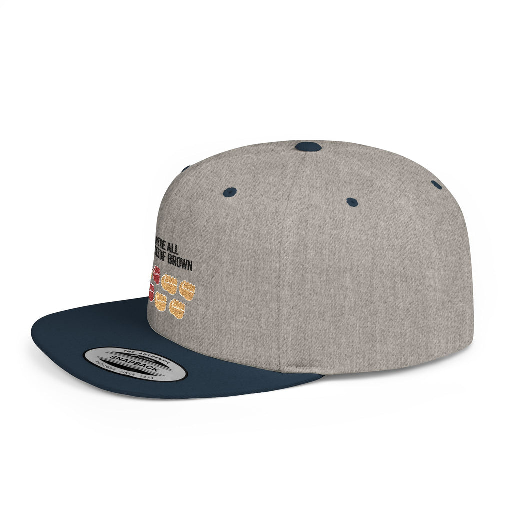 Snapback Hat — "We're All Shades of Brown" Fist Pump Donut Diversity Design BL